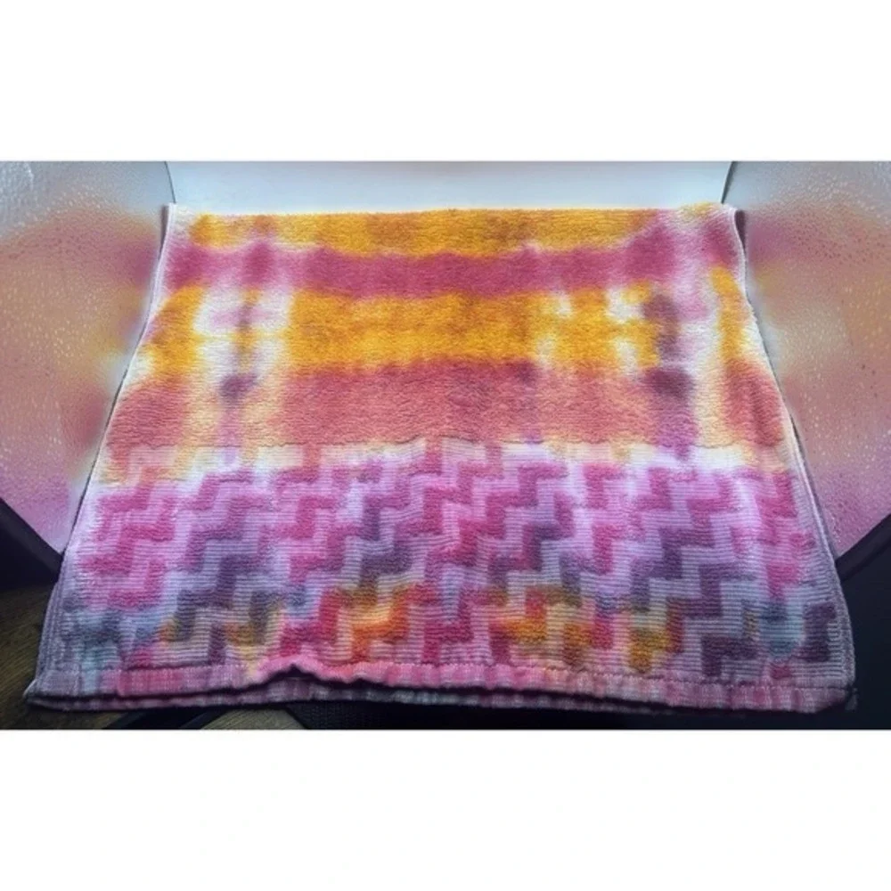 2-PC Hand Tie‎ Dye Upcycled Hand Towel & Wash Cloth